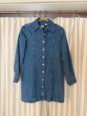 Levi's Blue Relaxed Fit Denim Shirt Dress XS